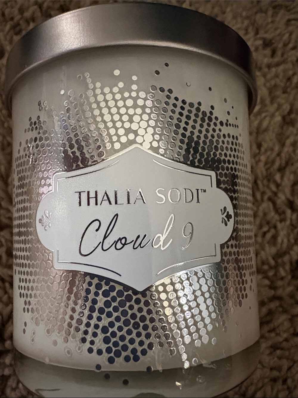 Thalia Sodi Silver & White Cloud 9 Decorative Candle